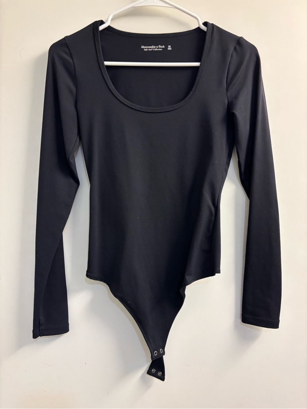 Abercrombie & Fitch Black Scoop Neck Long Sleeve Bodysuit